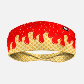 Ice Cream Cone Red Headband