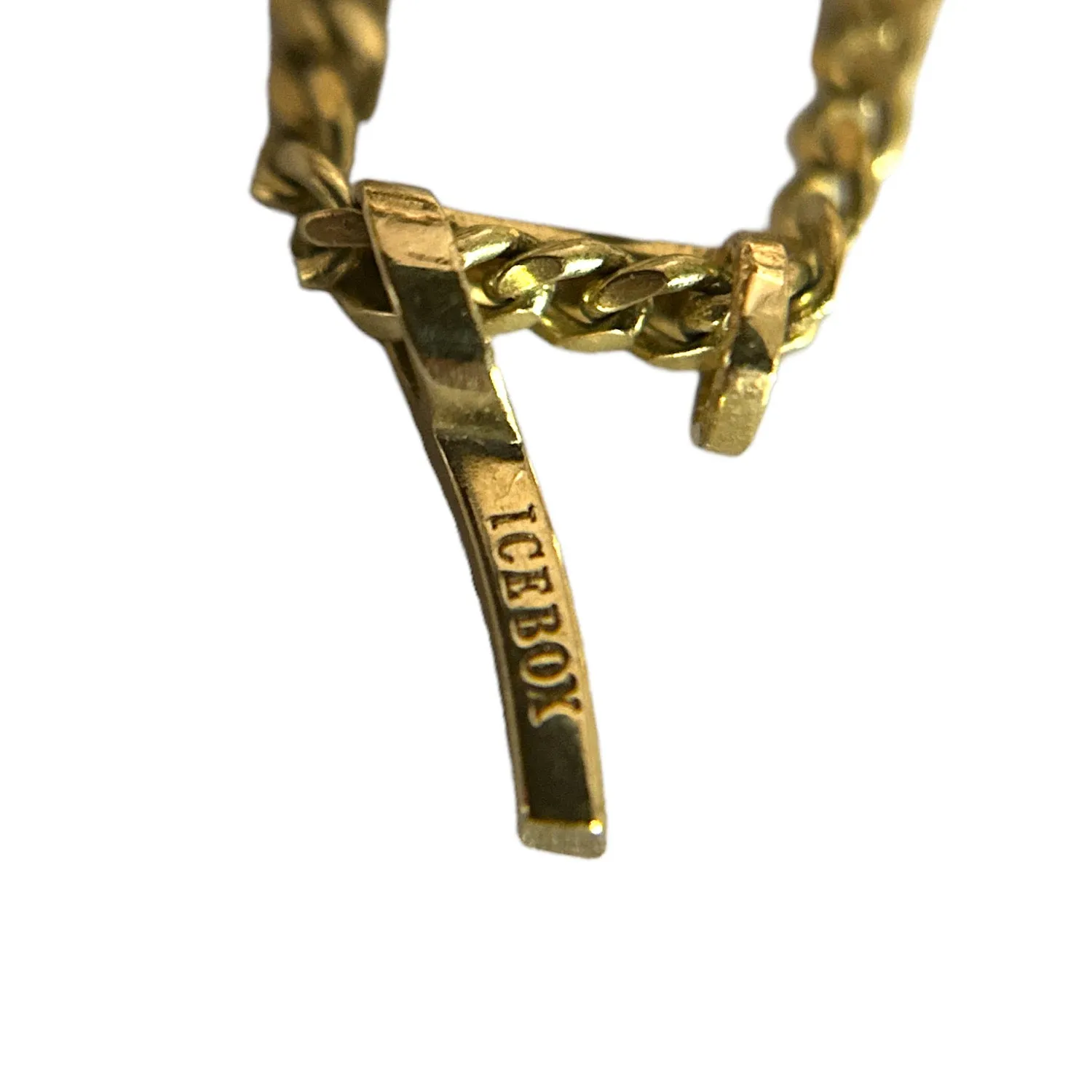 ICEBOX 14K Yellow Gold & 0.43ctw. Diamond 'Indiana' & '7' Dual Pendant Necklace