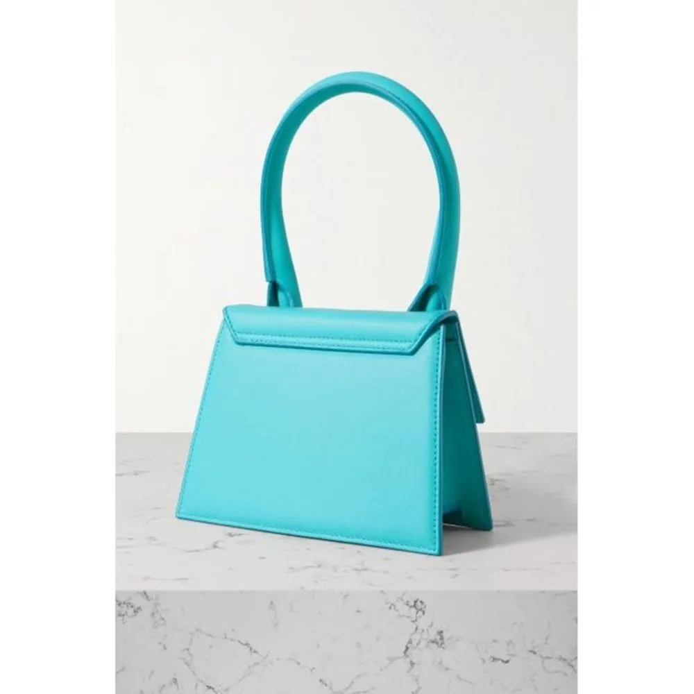 Jacquemus Women Le Chiquito Moyen Blue Leather Shoulder Bag