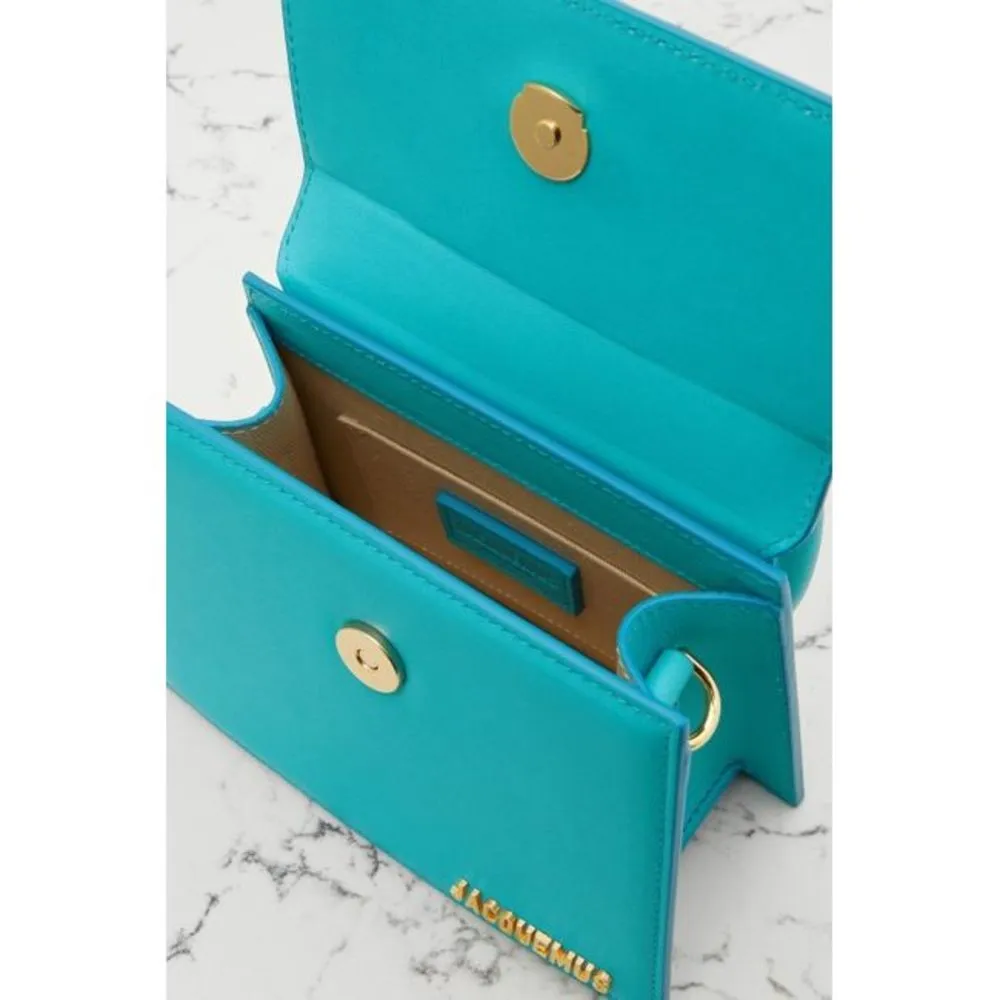 Jacquemus Women Le Chiquito Moyen Blue Leather Shoulder Bag