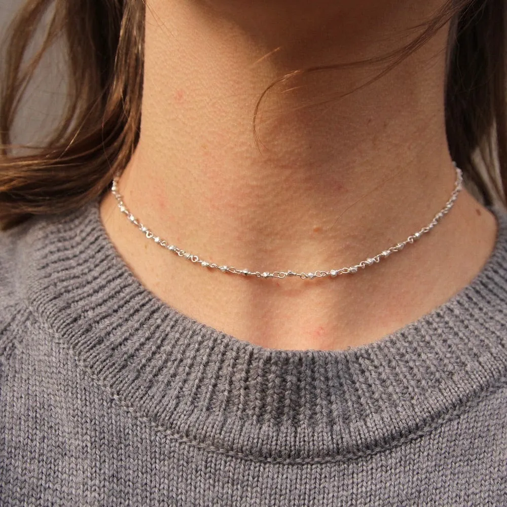 Keep Aiming ~ Wish Choker ~ Silver Bead