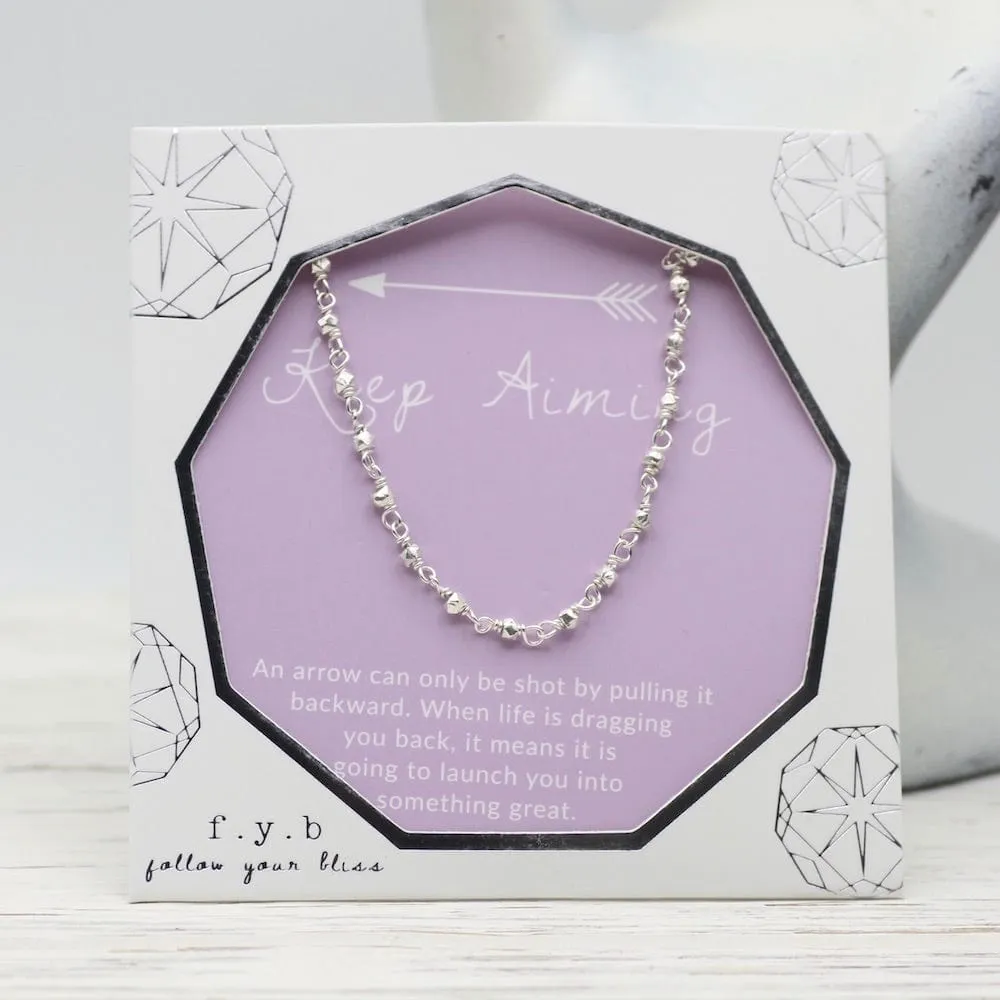 Keep Aiming ~ Wish Choker ~ Silver Bead