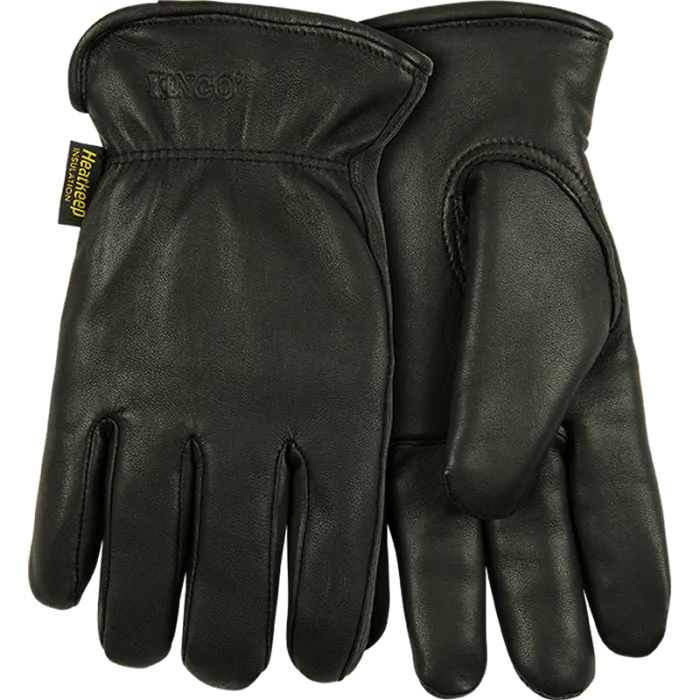 Kinco Lined Black Grain Goatskin Driver