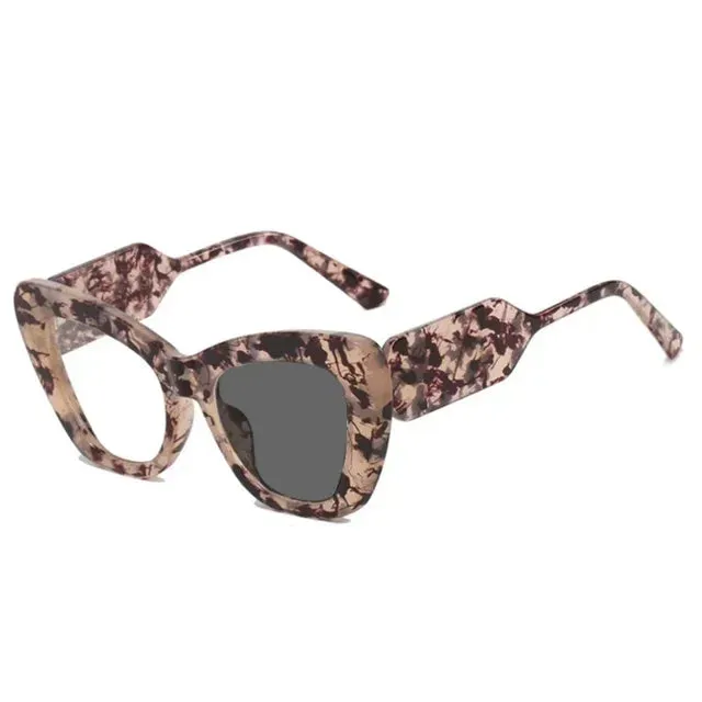 Large Polygon Women Oversized Photochromic Glasses