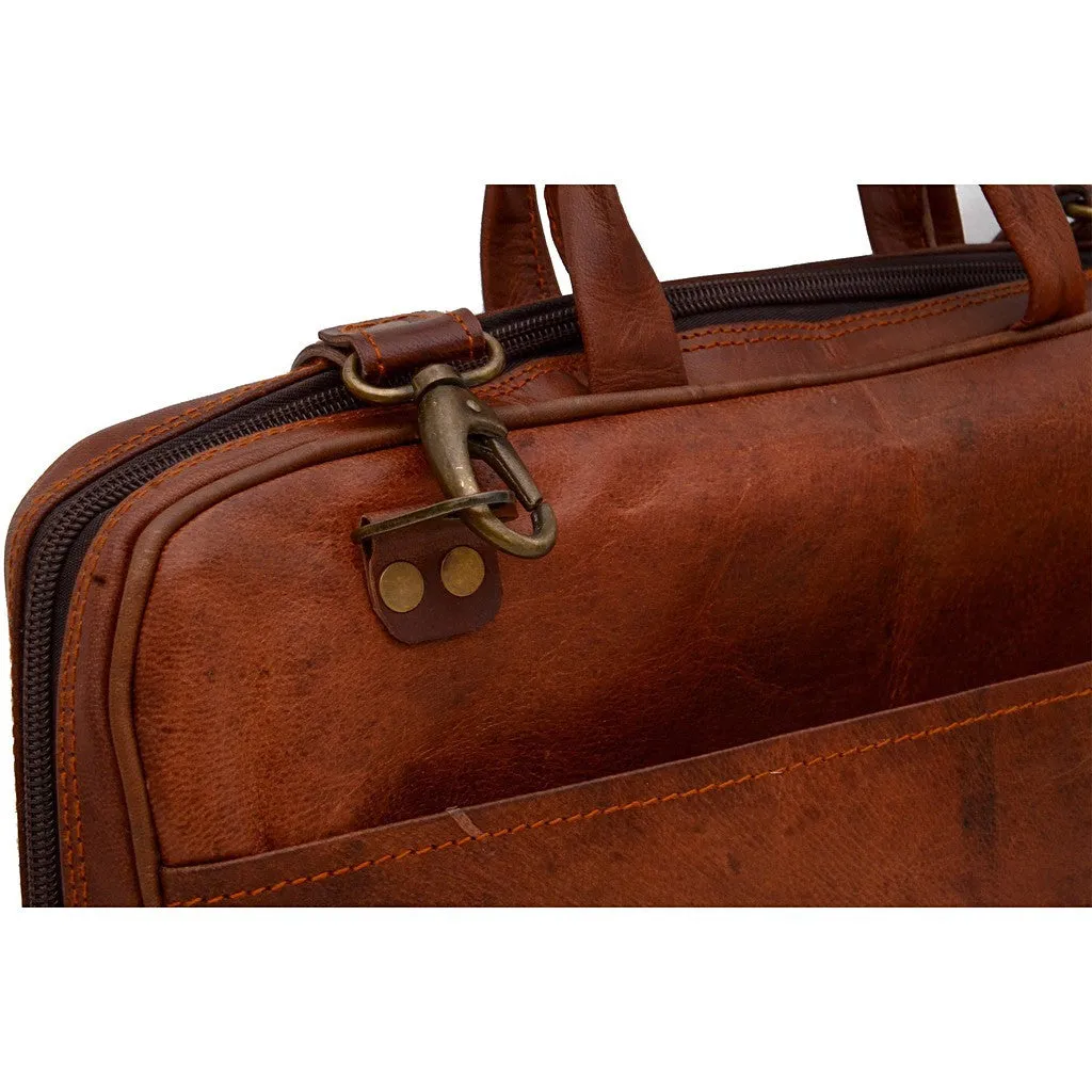 Leather Laptop Sling Bag