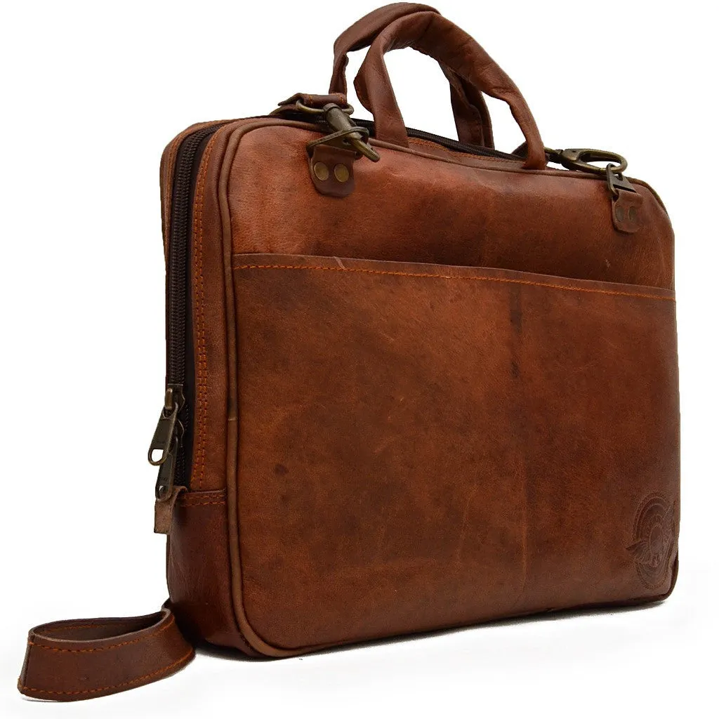 Leather Laptop Sling Bag