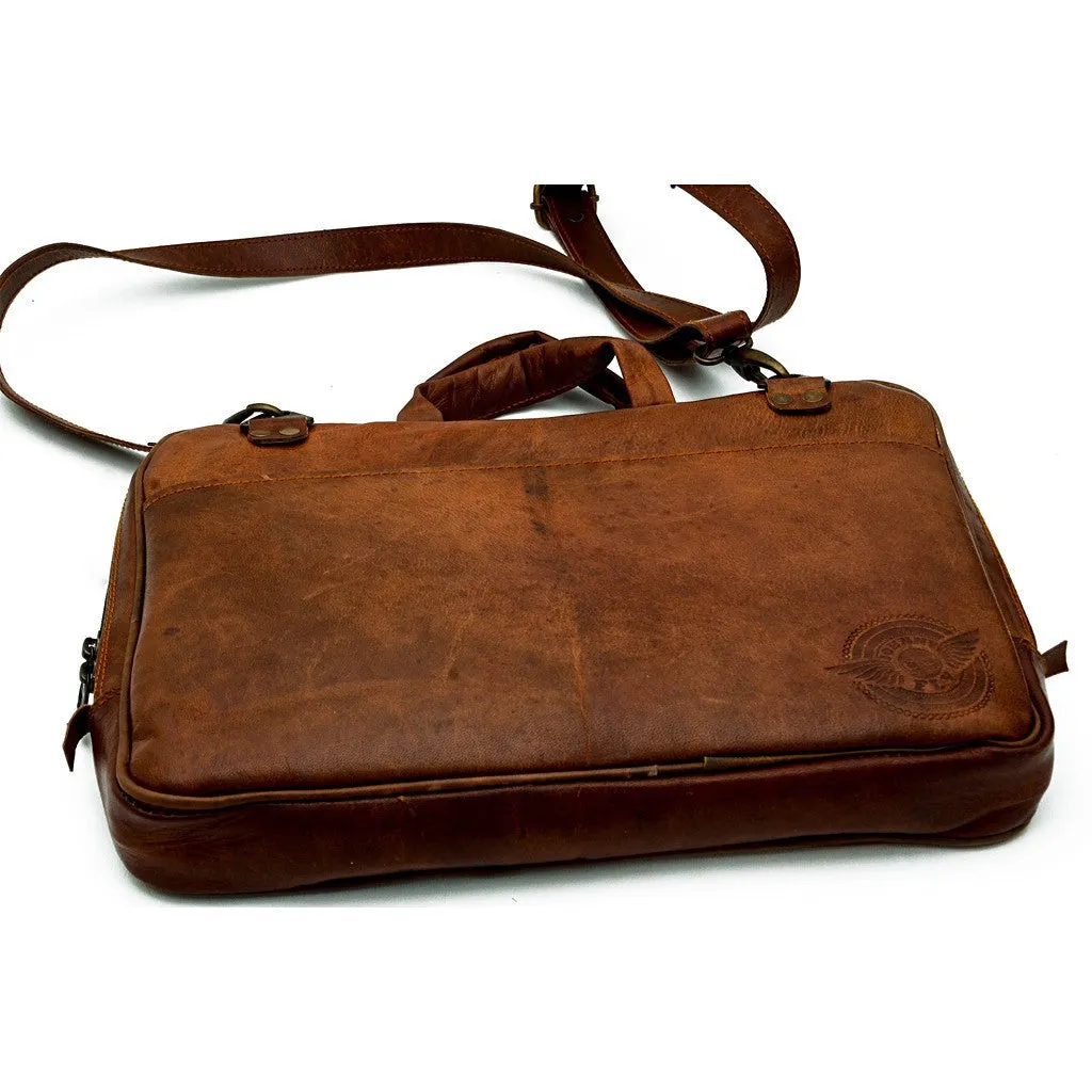 Leather Laptop Sling Bag