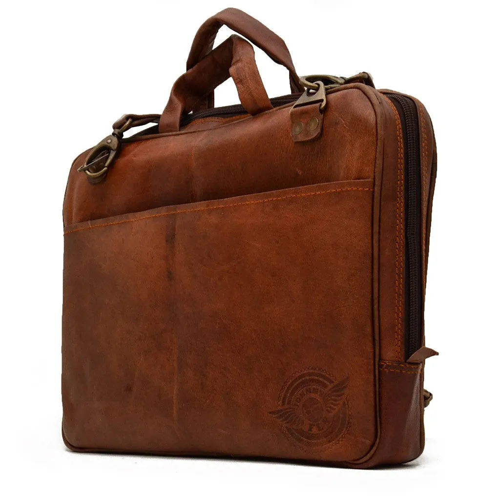 Leather Laptop Sling Bag