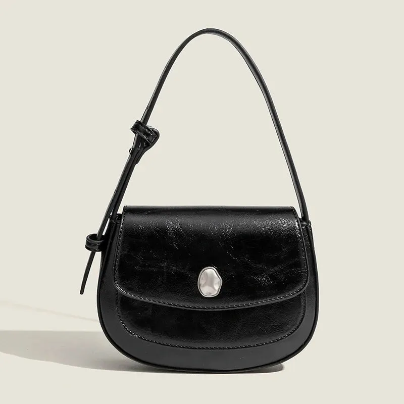 Leather Small Shoulder Bag Designer Casual Solid Color Wallet Handbags New Luxury Crossbody Bag High Fashion Versatile