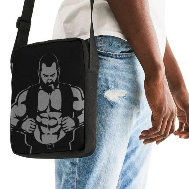Leather Vest, Messenger Pouch
