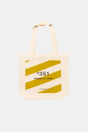 LIME STRIPES TOTE-BAG