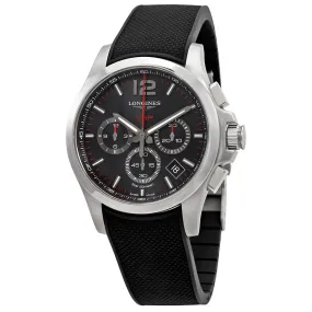 Longines Conquest V.H.P Black Carved Dial Men's Watch L3.717.4.56.9