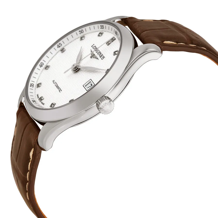 Longines Master Austomatic Silver Dial Brown Leather Men's Watch L25184773
