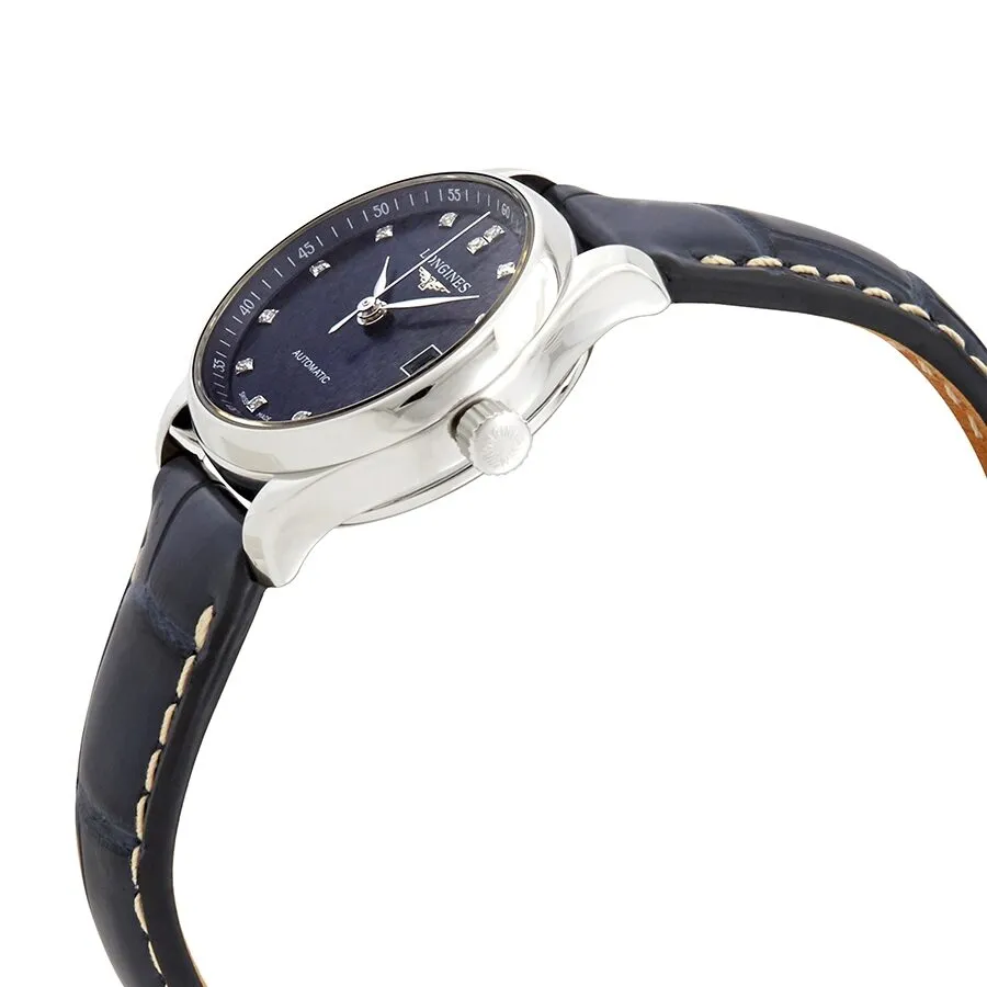 Longines Master Automatic Diamond Blue Dial Ladies Watch L2.128.4.97.0