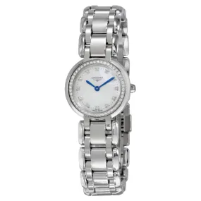 Longines Primaluna Mother of Pearl Dial Stainless Steel Diamond Ladies Watch L8.109.0.87.6