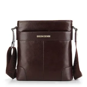 Men's Casual Genuine Leather Waterproof Shoulder Bag