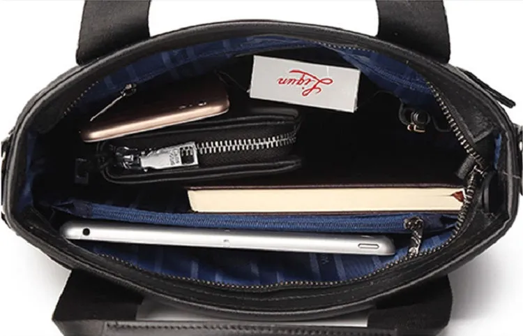 Men's Casual Genuine Leather Waterproof Shoulder Bag