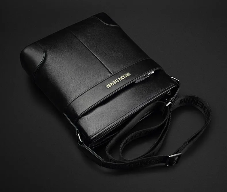 Men's Casual Genuine Leather Waterproof Shoulder Bag