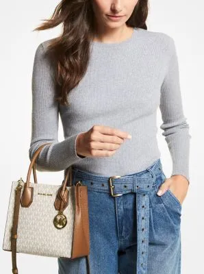 Mercer Medium Logo and Leather Accordion Crossbody Bag