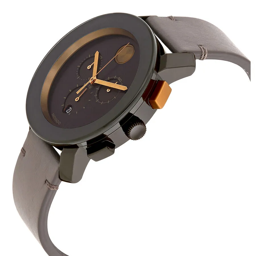 Movado Bold Brown Sunray Dial Men's Chronograph Watch 3600445