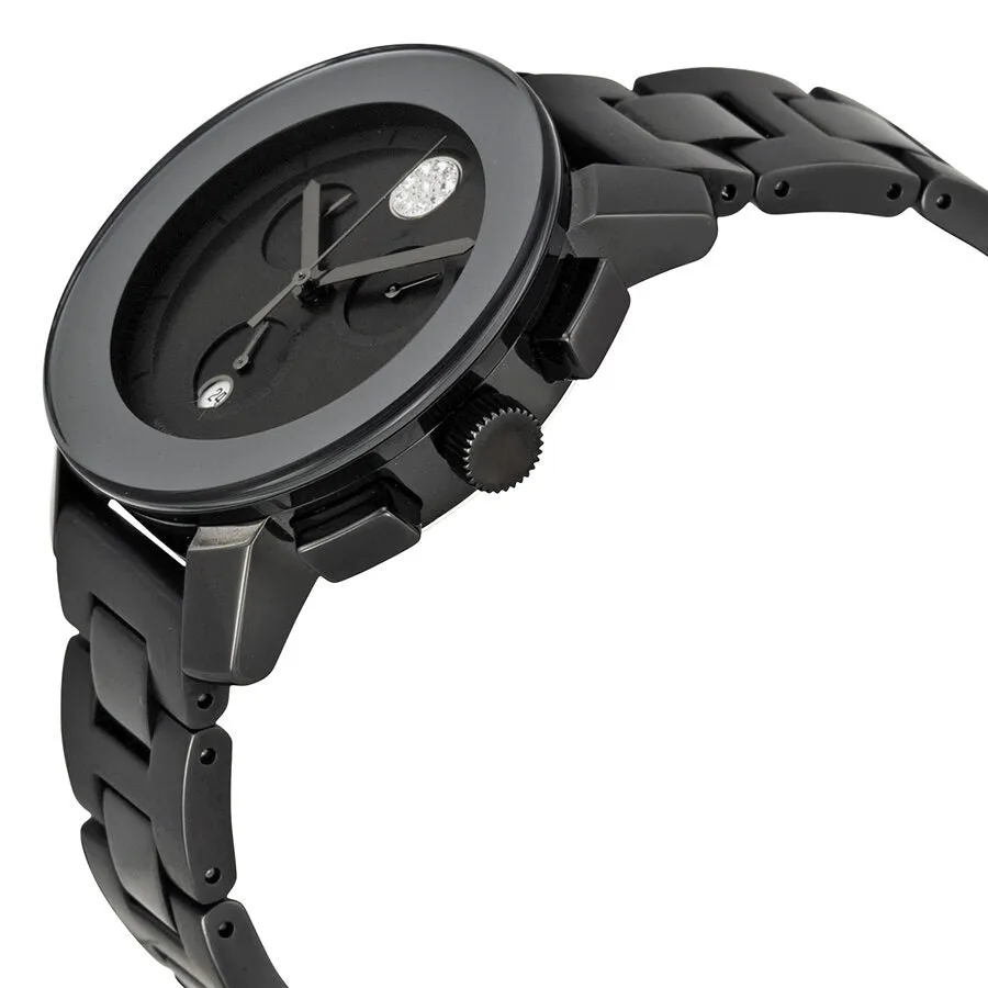 Movado Bold Chronograph Grey Dial Grey Ion-plated Ladies Watch 3600143