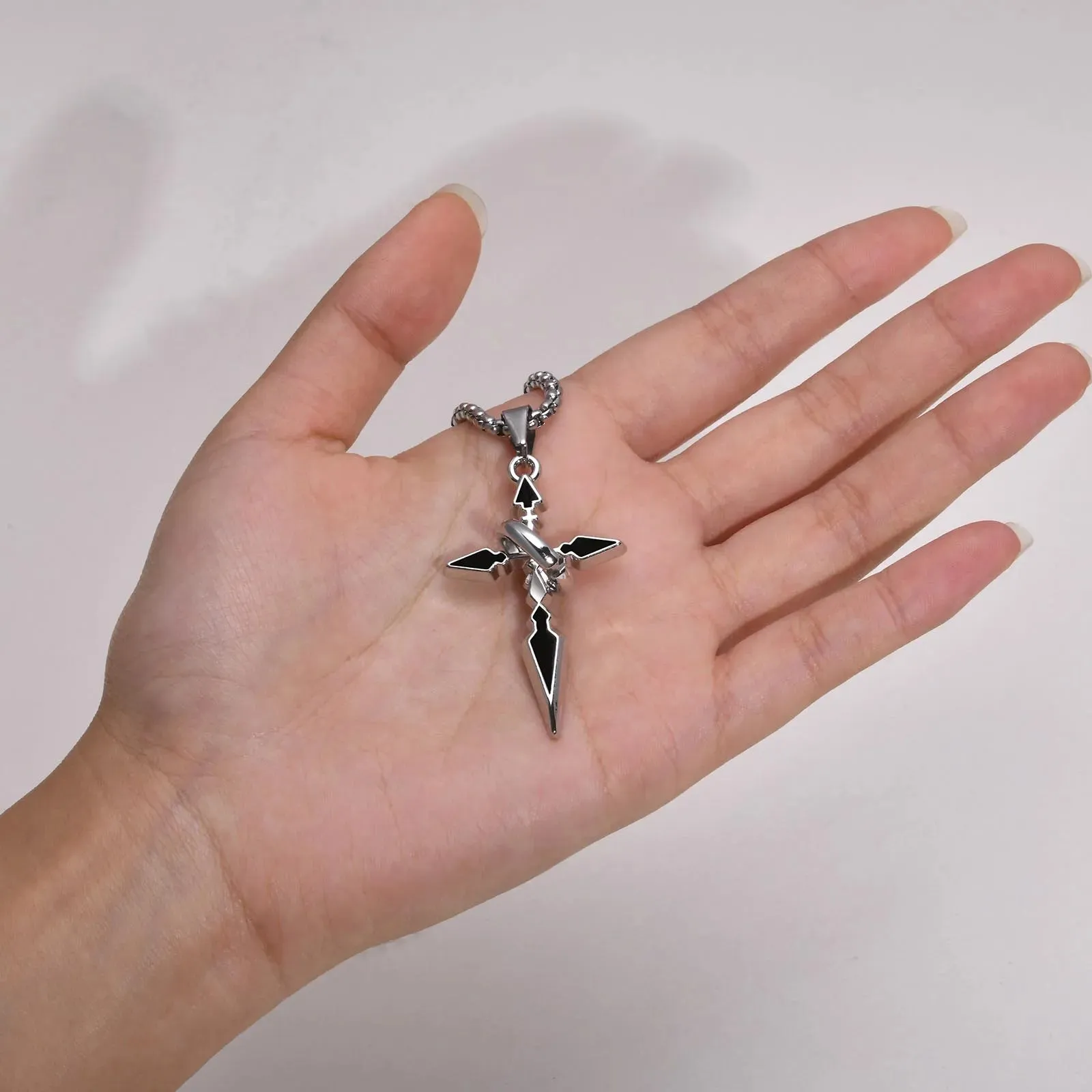 Mprainbow Mens Arrow Cross Necklaces