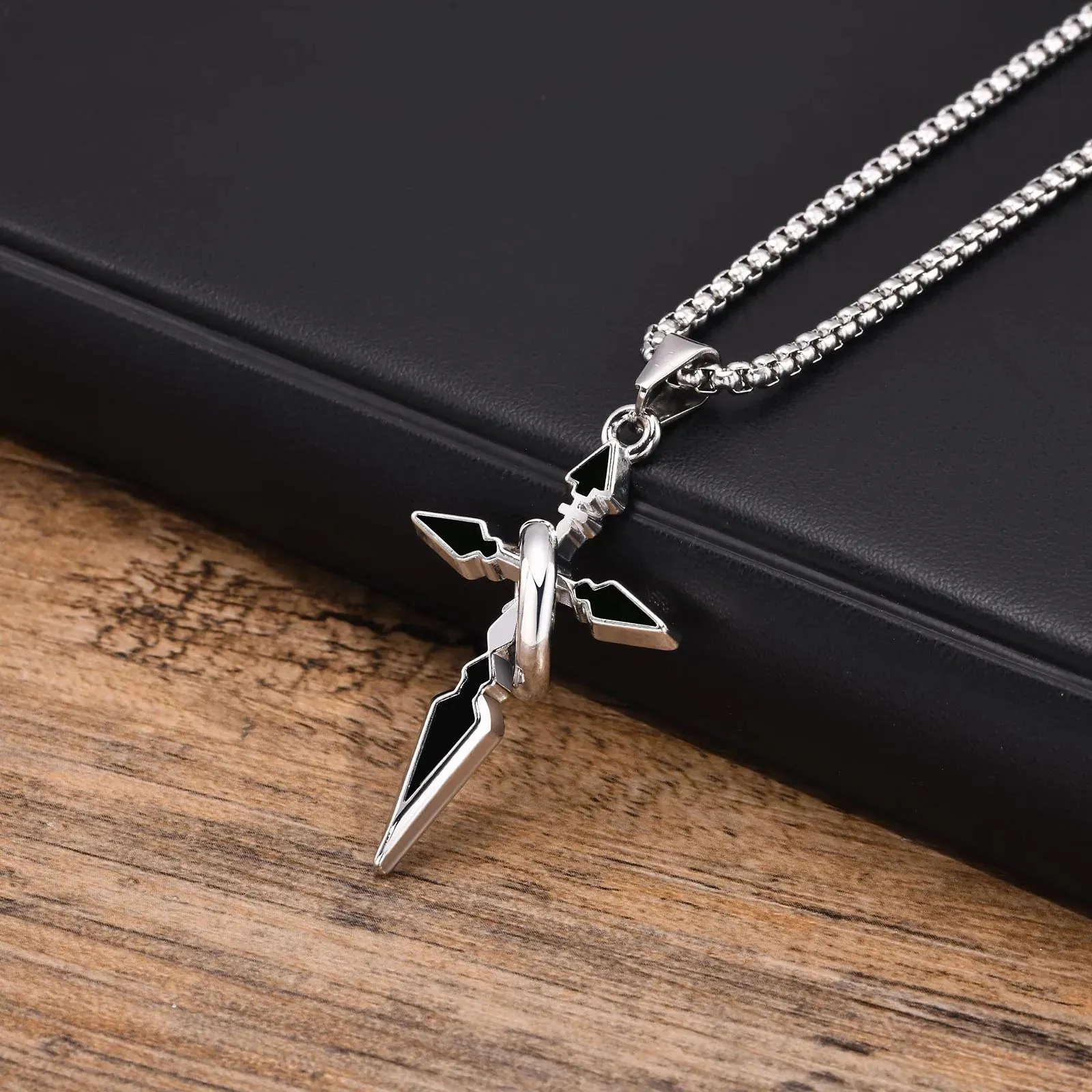 Mprainbow Mens Arrow Cross Necklaces