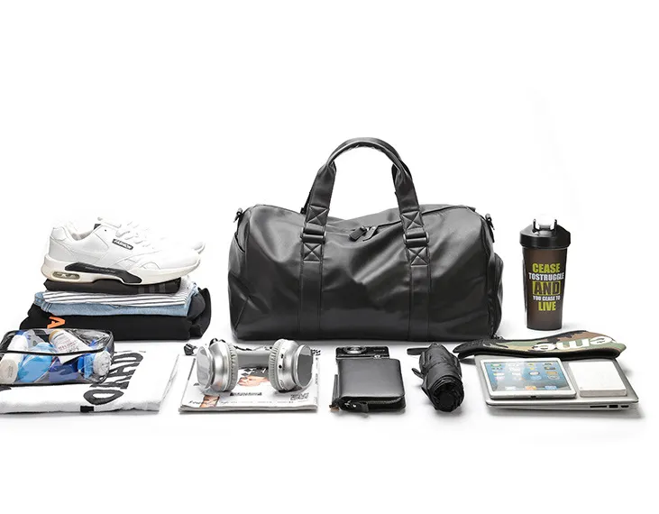 New design high quality waterproof PU leather large capacity travel bags