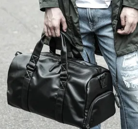 New design high quality waterproof PU leather large capacity travel bags