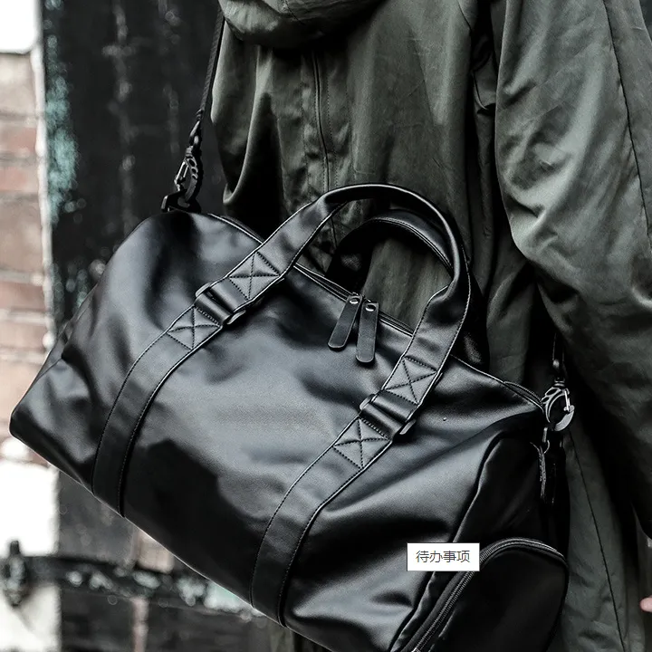 New design high quality waterproof PU leather large capacity travel bags