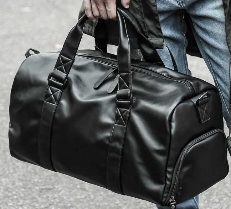 New design high quality waterproof PU leather large capacity travel bags