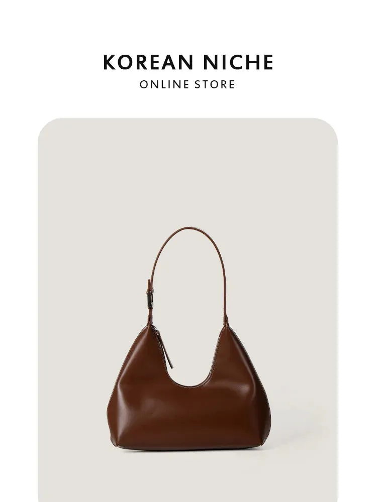 New Vintage Underarm Bag High Fashion Versatile Women For Work Handbags Leather Office Ladies Shoulder Bag Designer Luxury