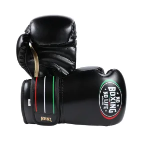 No Boxing No Life Boxing Gloves Kids Extra Wrist Protection Microfiber 4-6 oz Black