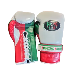 No Boxing No Life BOXING GLOVES SEEK DESTROY Lace Up Extra Thick Microfiber 8-16 oz Original