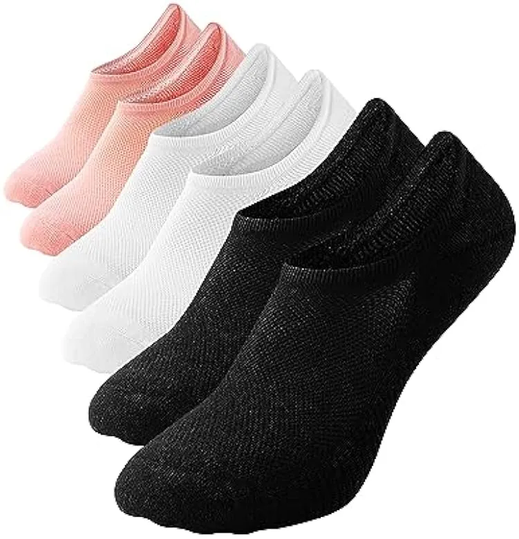 No Show Socks Women Cushion Cotton Socks 6 Pack