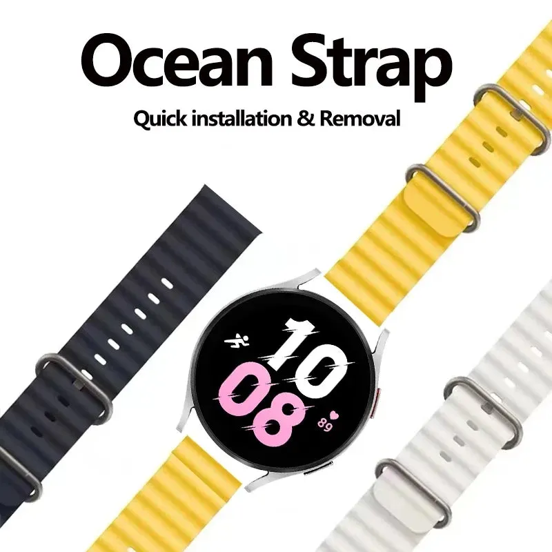OCEAN LOOP SILICON STRAPS FOR REALME SMART WATCH 2 PRO, WATCH S, WATCH S PRO, TECHLIFE DIZO, DIZO WATCH 2, WATCH 2, WATCH 3, DIZO WATCH 2 SPORTS