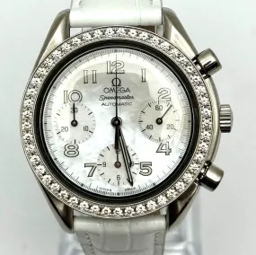 OMEGA Speedmaster Chronograph Diamond Bezel With Mother Of Pearl Dial