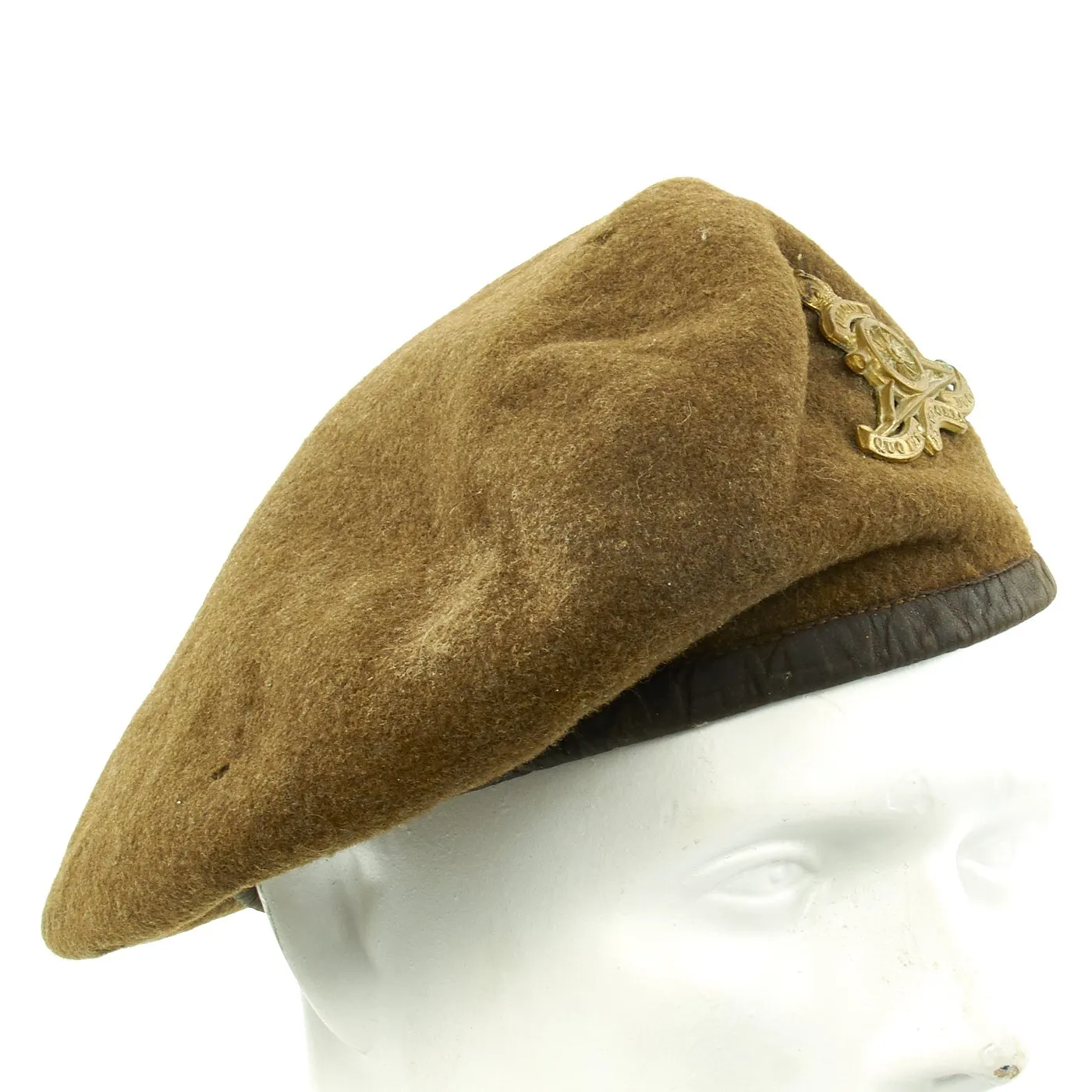 Original British WWII Canadian Manufactured Beret with Royal Artillery Cap Badge - Dated 1944