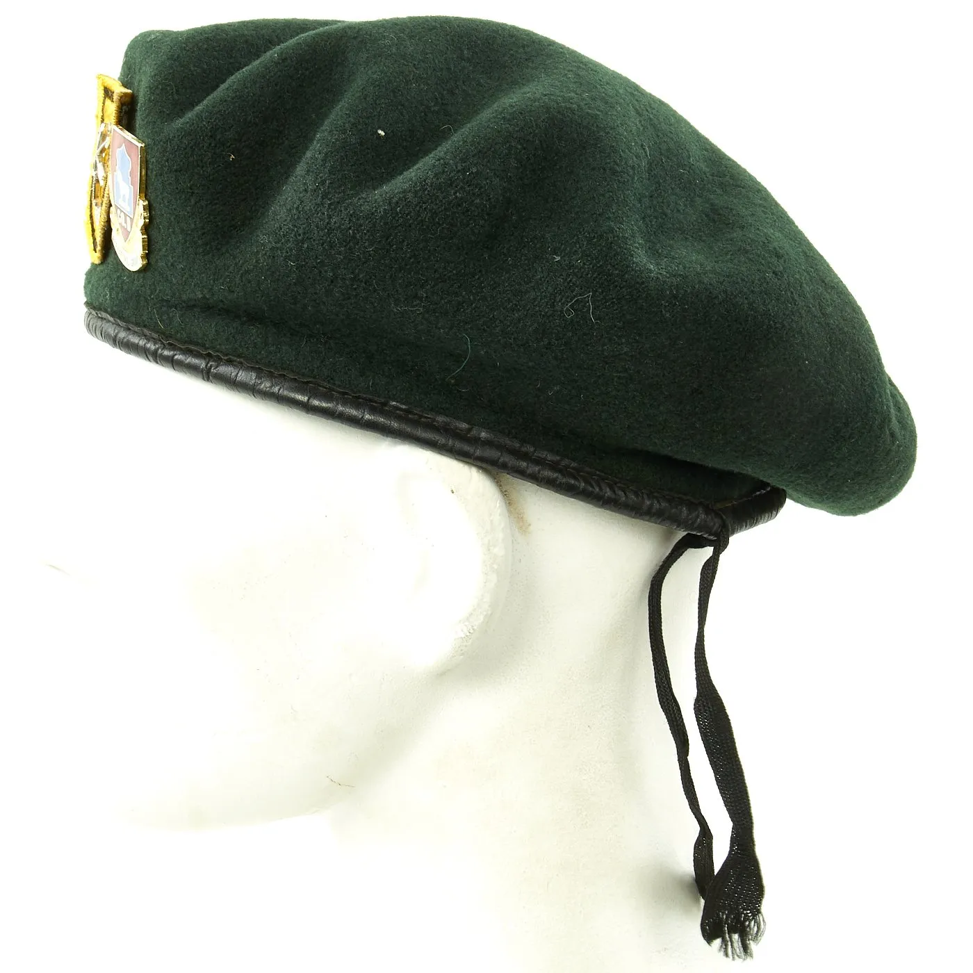 Original U.S. Cold War Era 1st Special Forces Group Green Beret with Unit Badges - dated 1952