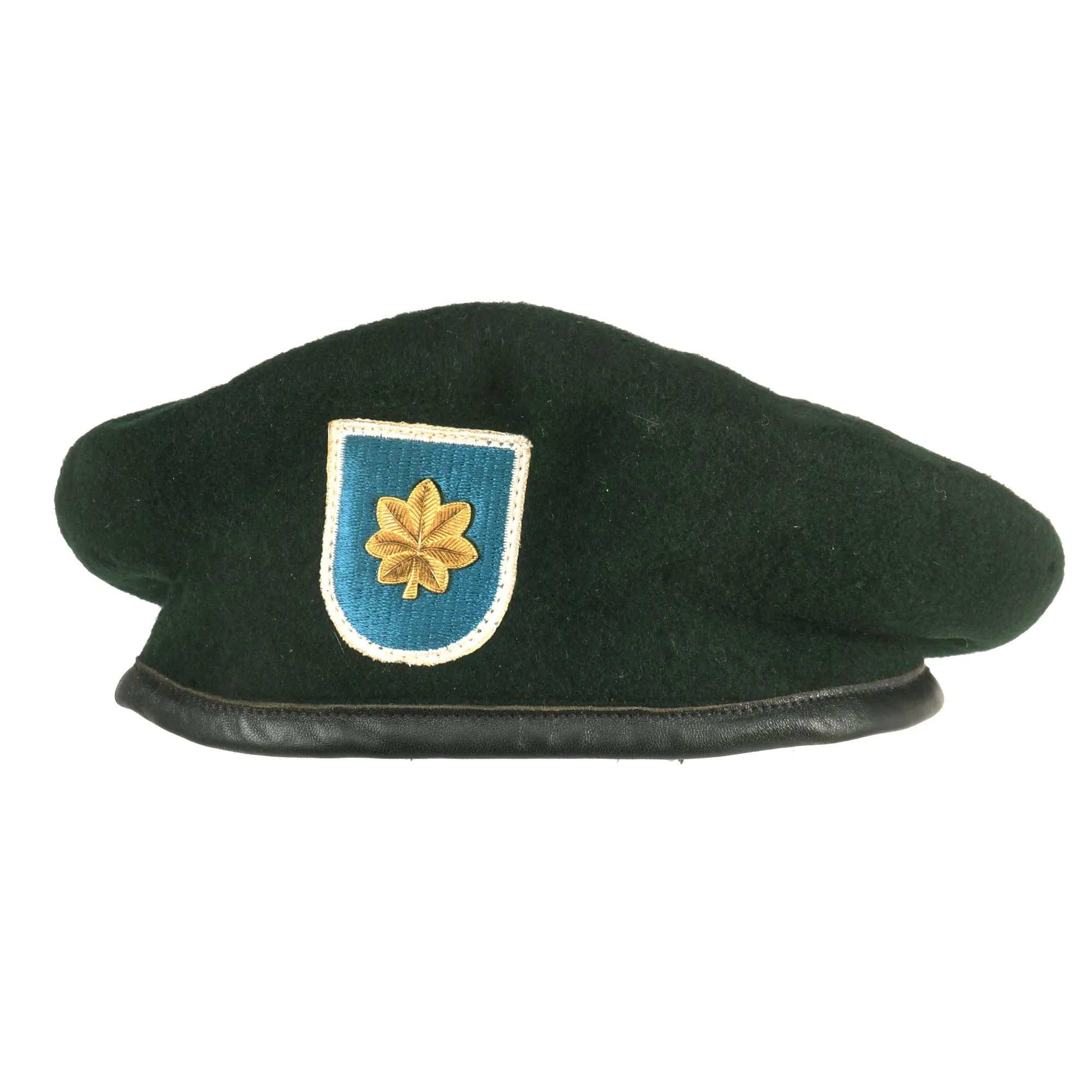 Original U.S. Vietnam War Era Major Leonard Phillips OG-106 Cap with 19th Special Forces Group Airborne Green Beret