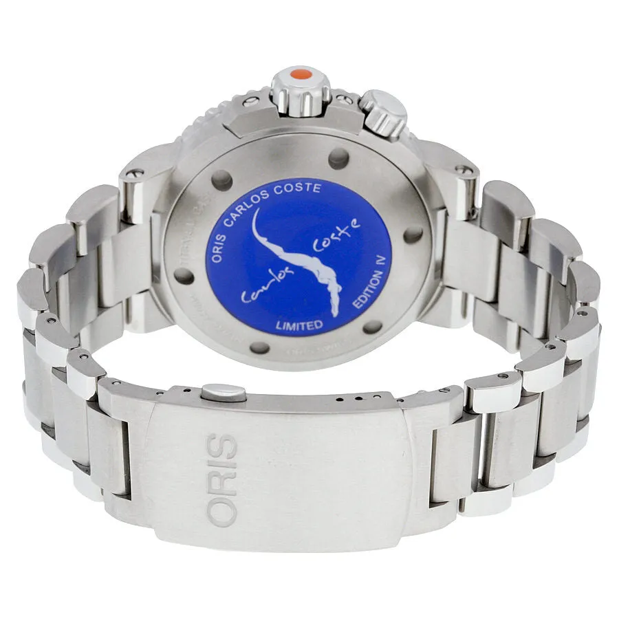 Oris Aquis Carlos Coste Automatic Black Dial Watch 743-7709-7184SET 01 743 7709 7184-Set MB
