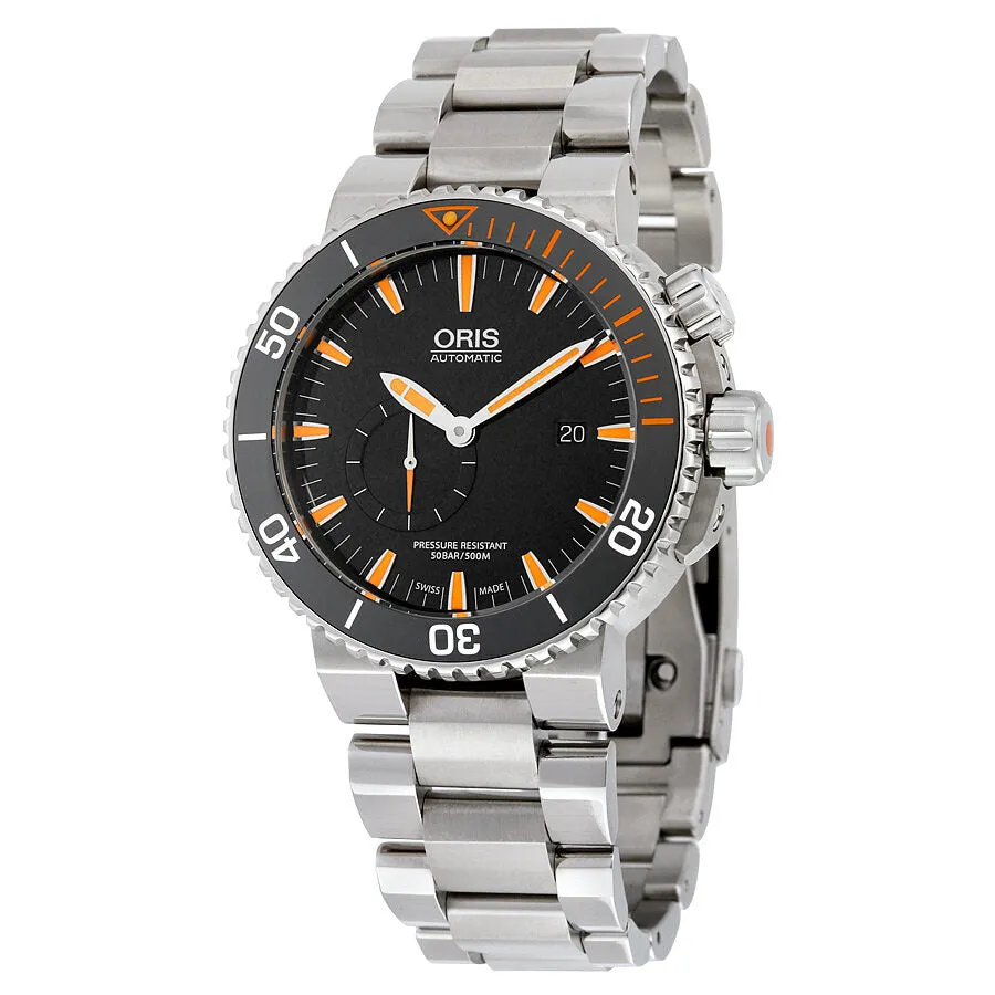 Oris Aquis Carlos Coste Automatic Black Dial Watch 743-7709-7184SET 01 743 7709 7184-Set MB
