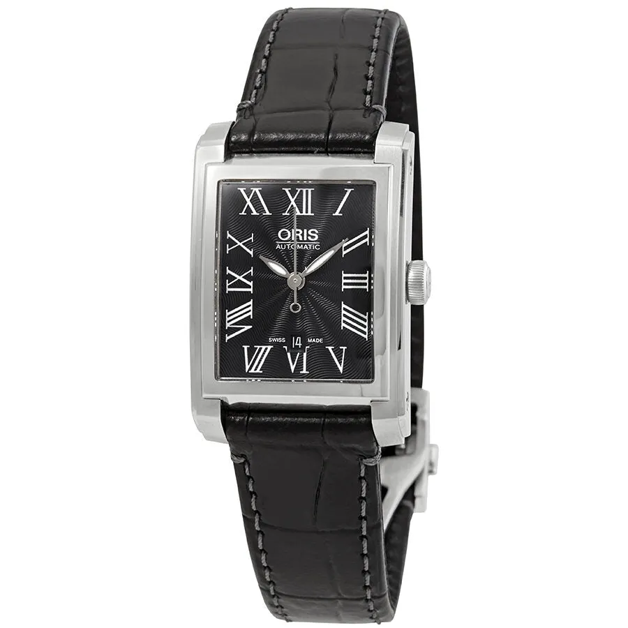 Oris Rectangular Date Automatic Black Dial Ladies Watch 01 561 7656 4074LS