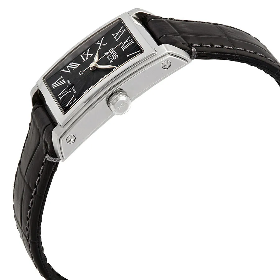 Oris Rectangular Date Automatic Black Dial Ladies Watch 01 561 7656 4074LS