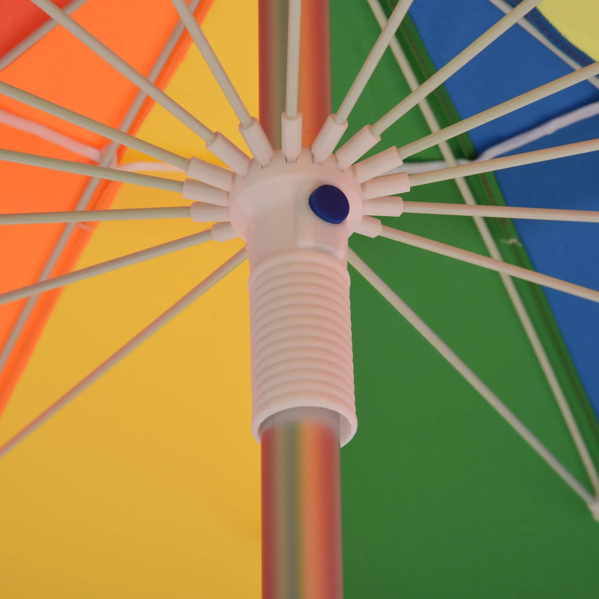 Outsunny Beach Umbrella Parasol  2.4 m Multicolour