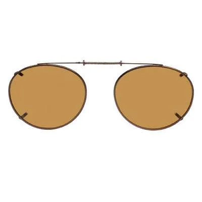 Oval Style, Polarized Clip On Sunglasses