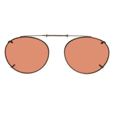 Oval Style, Polarized Clip On Sunglasses