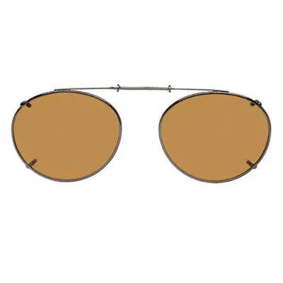 Oval Style, Polarized Clip On Sunglasses