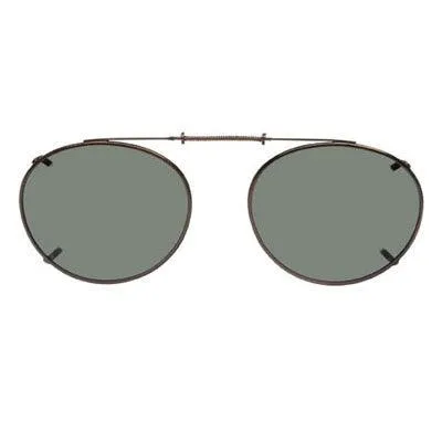 Oval Style, Polarized Clip On Sunglasses