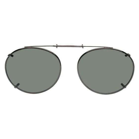 Oval Style, Polarized Clip On Sunglasses